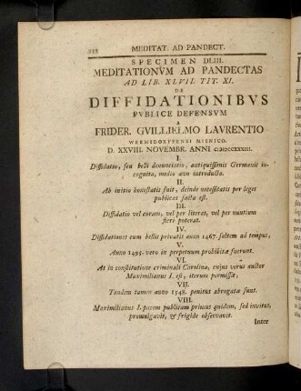 338-356, Spec. 553. De Diffidationibus
