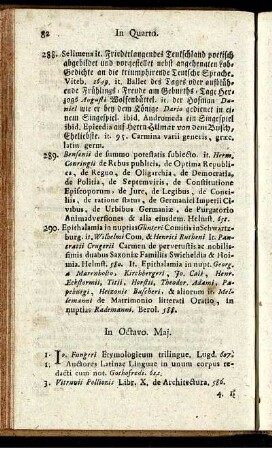 In Octavo. Maj.