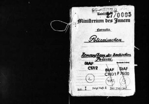 Neuaufbau der badischen Polizei