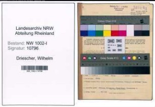 Entnazifizierung Wilhelm Driescher, geb. 17.03.1889 (Buchhalter)