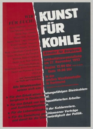 "Kunst für Kohle"