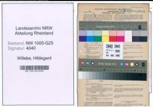 Entnazifizierung Hildegard Willeke , geb. 15.02.1917 (Geschaeftsinhaberin)