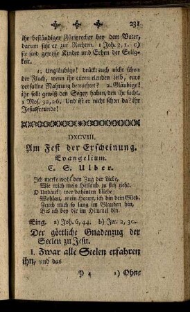 DXCVIII. Am Fest der Erscheinung. Evangelium.