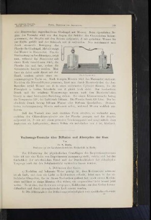 Vorlesungs-Versuche über Diffusion und Absorption der Gase.