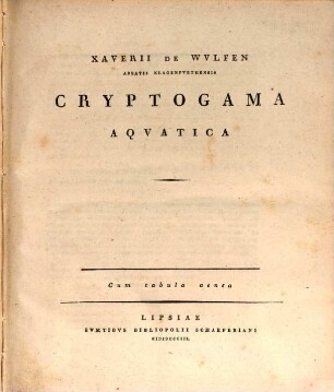 Cryptogama aquatica
