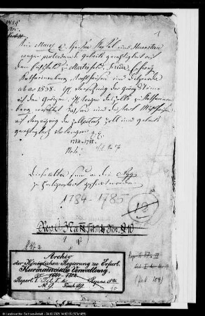 Beanspruchtes Geleitsrecht auf dem Eichsfeld für Hessen und die Familie von Hanstein
