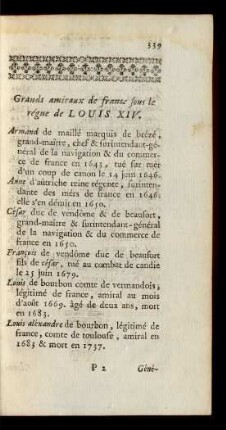 Grands amiraux de france ...