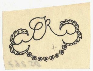 Monogramm- und Ornamentstudie : Ornamentale Gestaltung der Initialen S K