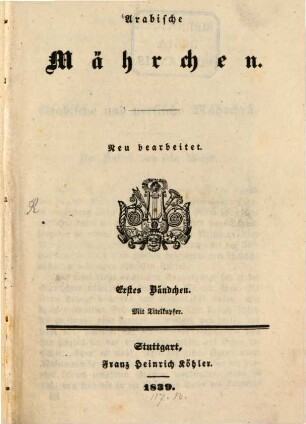 Arabische Mährchen, 1