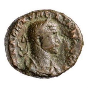 Münze, Tetradrachme, 270 n. Chr.