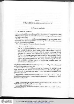 Kapitel 7: Die "Harmonia oder Concordantz"