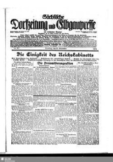 Sächsische Dorfzeitung und Elbgaupresse : mit Loschwitzer Anzeiger ; Tageszeitung für das östliche Dresden u. seine Vororte