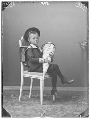 Wolfgang Hermann mit Zuckertüte