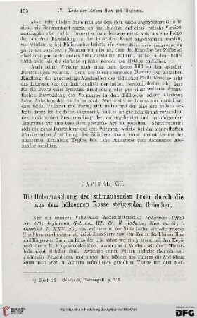 Capitel XIII: Die Ueberraschung der schmausenden Troer durch die aus dem hölzernen Rosse steigenden Griechen