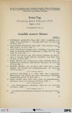 Gemälde neuerer Meister (Nr. 1-40)