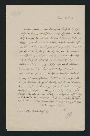 Brief vom 14. Juni 1861