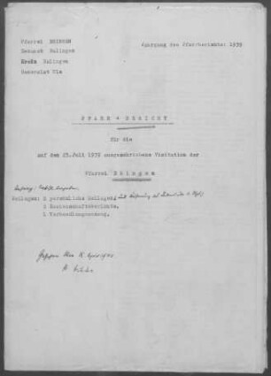 Ebingen: Pfarrbericht 1939