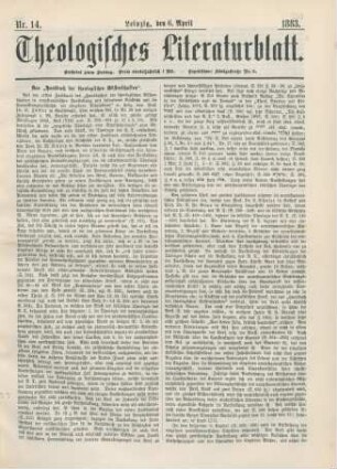 105-109 Das "Handbuch der theologischen Wissenschaften"