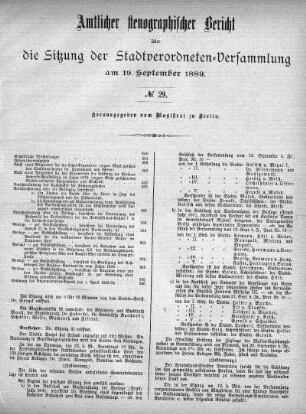 No. 29, 19. September 1889