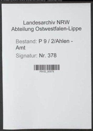 Sterberegister Standesamt Ahlen-Amt