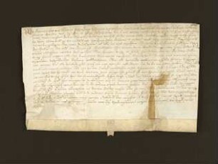 Regest Hoppe. 1579 Jan. 06. Hausrentenverkauf in Haus auf der Mittelstrasse an die Dechen von St. Loyen (Herm. Schroeder).