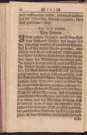Das XIII. Capitel. Von Fiebern