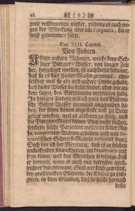 Das XIII. Capitel. Von Fiebern