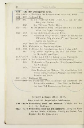 Sechster Zeitraum (1648-1740)