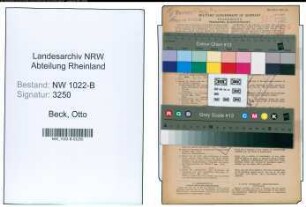 Entnazifizierung Otto Beck , geb. 03.04.1909 (Postbeamter)