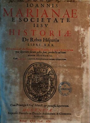 Historiae de rebus Hispaniae libri XXX, 1
