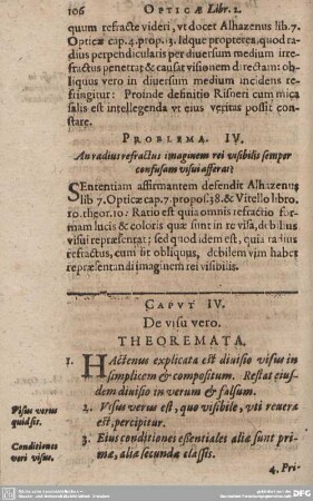 CAPUT IV. De visu vero.