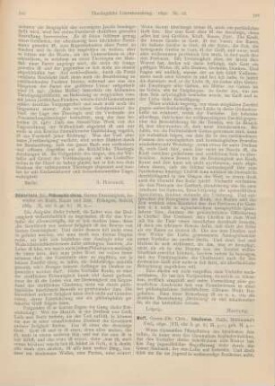 549-550 [Rezension] Döderlein, Jul., Philosophia divina. Gottes Dreieinigkeit, bewiesen an Kraft, Raum und Zeit