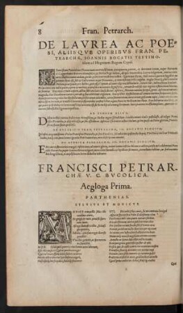 Francisci Petrarchae V. C. Bucolica.