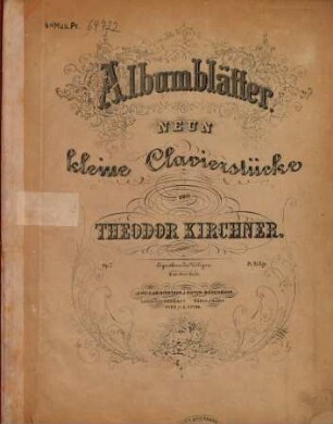 Albumblätter : neun kleine Clavierstücke ; op. 7