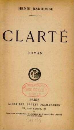 Clarté : roman