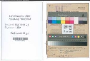 Entnazifizierung Hugo Rutkowski , geb. 18.01.1893 (Beamter)