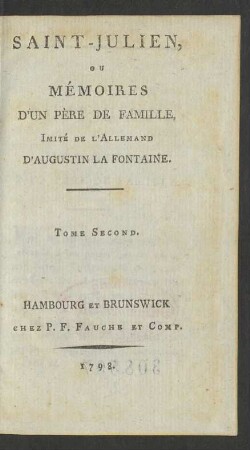 T. 2: Saint-Julien, Ou Mémoires D'un Pére De Famille