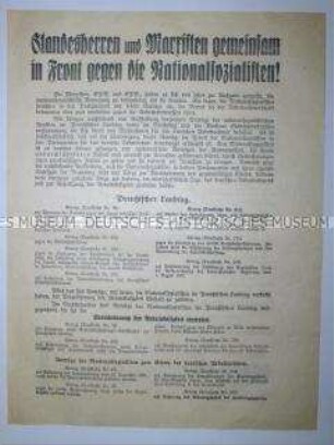 Propagandaflugblatt der NSDAP zur Reichstagswahl 1932