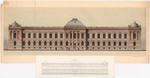 Kollegiengebäude der Kaiser-Wilhelm-Universität Straßburg Wettbewerb: Rückansicht
