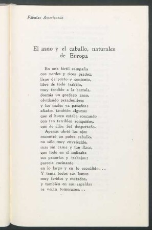 El asno y el caballo, naturales de Europa