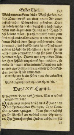 Das LXVI. Capitel.