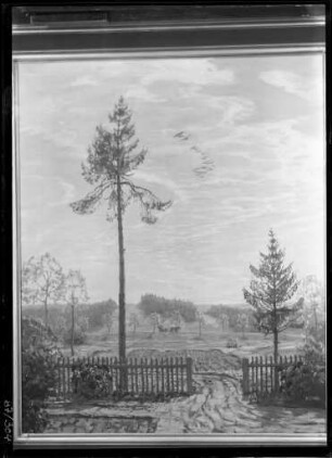 Landschaft mit Zaun