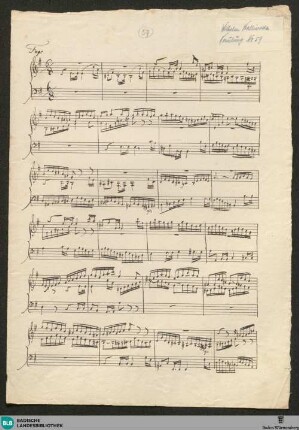 Fugues - WK Mus.Ms. 59 : pf; e