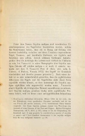 Beziehung der Tuberculose zur Onychia maligna : Inaugural-Dissertation
