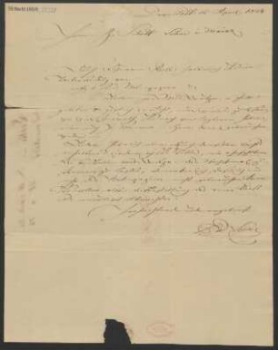 Brief an B. Schott's Söhne : 16.04.1824