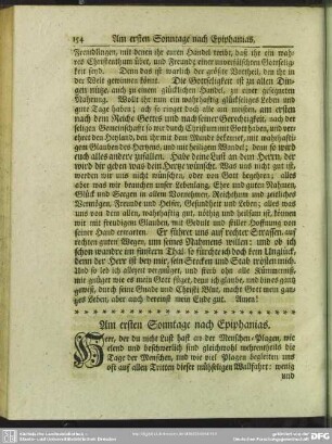 Am ersten Sonntage nach Epiphanias