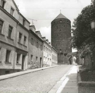 Donatsgasse : Freiberg. Blick zum Donartsturm