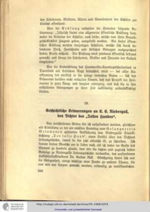 39. Geschichtliche Erinnerung an E.E. Niebergall, den Dichter des "Tollen Hundes"
