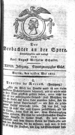 21. Stueck, 25. Mai 1829