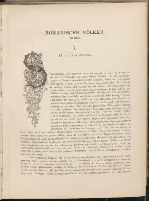 Romanische Völker. (bis 1200.)